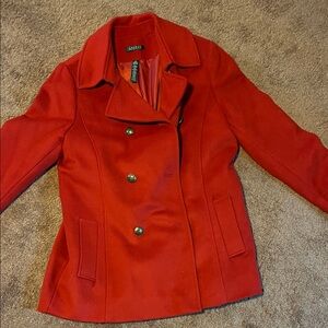 Ralph Lauren - Wool Red Pea Coat
